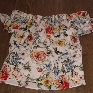 Off the shoulder flower top